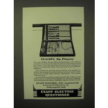 1929 Knapp Electric Questioner Toy Ad - Teaches Playing