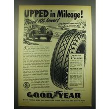 1939 Goodyear G-3 All-Weather Tires Ad - Upped Mileage