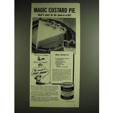 1948 Borden's Eagle Brand Sweetened Condensed Milk Ad - Magic Custard Pie