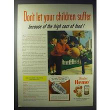 1948 Borden's Hemo Ad - Don't Let Children Suffer