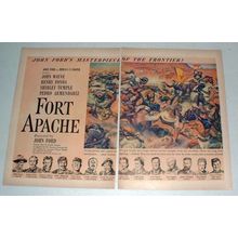 1948 Fort Apache Movie Ad - John Wayne, Henry Fonda