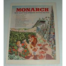 1948 Monarch Food Ad w/ Lion - Family of Finer Foods