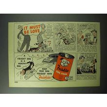 1950 Friskies Dog Food Ad - It Must be Love