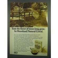1974 PET Heartland Cereal Ad - Flavor Times Long Gone