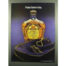 1974 Seagram's Crown Royal Ad - Make Father's Day