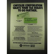 1975 Chrysler Corporation Ad - Your Tax Rebate