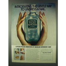 1978 Vaseline Intensive Care Lotion Polish Remover Ad