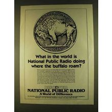 1980 National Public Radio Ad - Where the Buffalo Roam