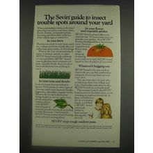 1985 Union Carbide Sevin Ad - guide to insect trouble spots around your yard