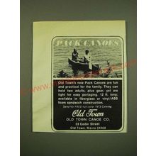 1973 Old Town Canoe Ad - Pack Canoes
