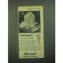 1945 Ricciardi French Ice Cream Ad - Top-hole says the RAF lieutenant