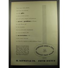 1951 B. Altman & Co. Gifts Ad - From many, many places, both here and abroad