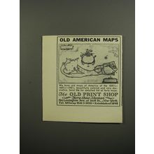 1953 The Old Print Shop Ad - Old American Maps