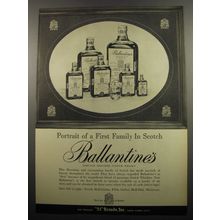 1955 Ballantine's Scotch Ad - Portrait of a First Family in Scotch