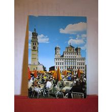 RATHAUS UND PERLACHTURM, AUGSBURG, GERMANY used postcard 1979 pm =