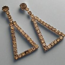 Silver Tone Rhinestone Earrings