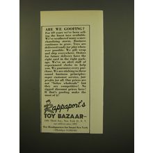 1961 Rappaport's Toy Bazaar Advertisement - Are we goofing?