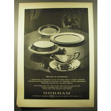 1961 Gorham Silver Advertisement - Beauty is simplicity