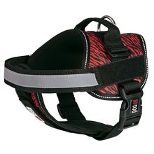 Multi Purpose Dog Harness Zebra Black/Red S 18"-25"