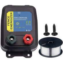 Electric Fence Energizer plus 250,Electric Fence Charger and 17 Gauge Spool Alum