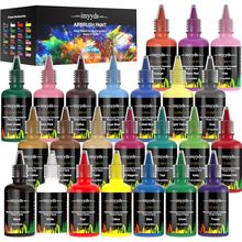 Imyyds Airbrush Paint, 24 Color Acrylic Airbrush Paint Set, Water Based Read-To-