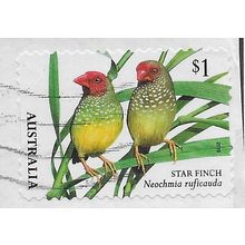 AUS 2018 $1.00 (S/A) 'BIRDS -FINCHES - STAR' ON PAPER FINE USED (EBID26-024)