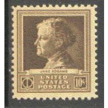878 10c Jane Addams Fine MNH GA0291
