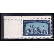 2153 22c Social Security Act Fine MNH P#S UL A11 KA9001