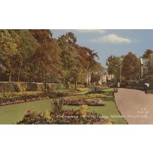Whiteley Woods Entrance Sheffield Man Crouching at Flowers Yorkshire Postcard
