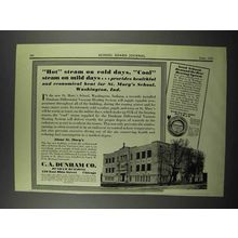 1929 Dunham Heating Ad - St. Mary's School, Washington