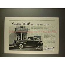 1940 Buick Townmaster Sedan Car Ad - Custom Service!!