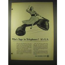 1948 Bell Telephone Ad - Tops in Telephones It's U.S.