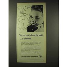 1948 Bell Telephone Ad - Travel All Over the World