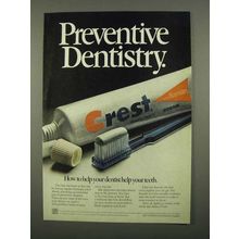 1975 Crest Toothpaste Ad - Preventive Dentistry