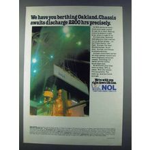1981 NOL Neptune Orient Lines Ad - Berthing Oakland