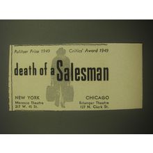1950 Death of a Salesman Play Ad - Pulitzer Prize 1949 Critics' Award 1949