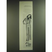 1974 Saks Fifth Avenue Shirtsuit Ad - Intrlocking lines connect the shirtsuit