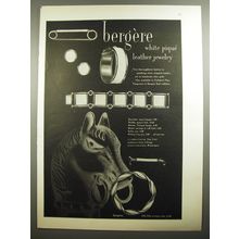 1954 Bergere White Pique Leather Jewelry Advertisement