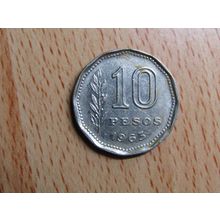 Argentina 1963 10 Peso Coin