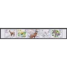 Serbia and Montenegro Rupicapra Chamois Stoat Flora Fauna Strip 2005 MNH