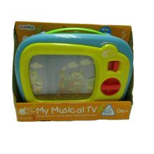 Vintage Play Go My Musical Tv Wind Up Moving Screen With Handle