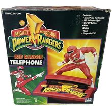 VTG 1994 Mighty Morphin Power Red Ranger Telephone Phone Sabans