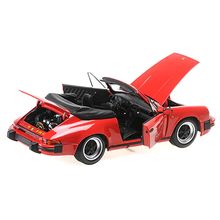 1983 Porsche 911 Carrera Cabriolet 3.2 Red 1/18 Diecast Model Car by Minichamps