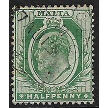 MALTA 1904 EDVII ½d MULTI CROWN CA USED SG47