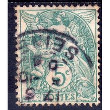 1900 FRANCE Sg295 5c GREEN FINE USED (G23)