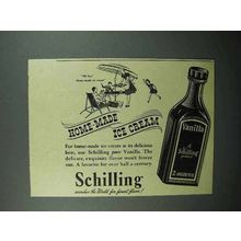 1940 Schilling Vanilla Ad - Home-Made Ice Cream