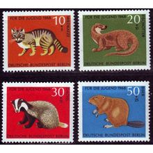 GERMANY BERLIN [1968] MiNr 0316-19 ( **/mnh ) [La] Tiere