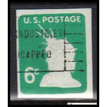 Used U551 6c Statue of Liberty Fine Cut Square Z2884