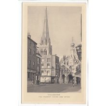 The Market Cross and Spire Chichester West Sussex Postcard C35
