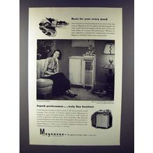1946 Magnavox Radio-Phonograph Ad - Rosalind Russell